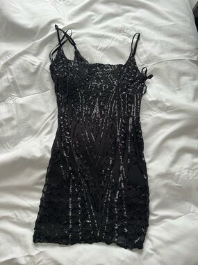 Windsor Black Sequin Mini Dress